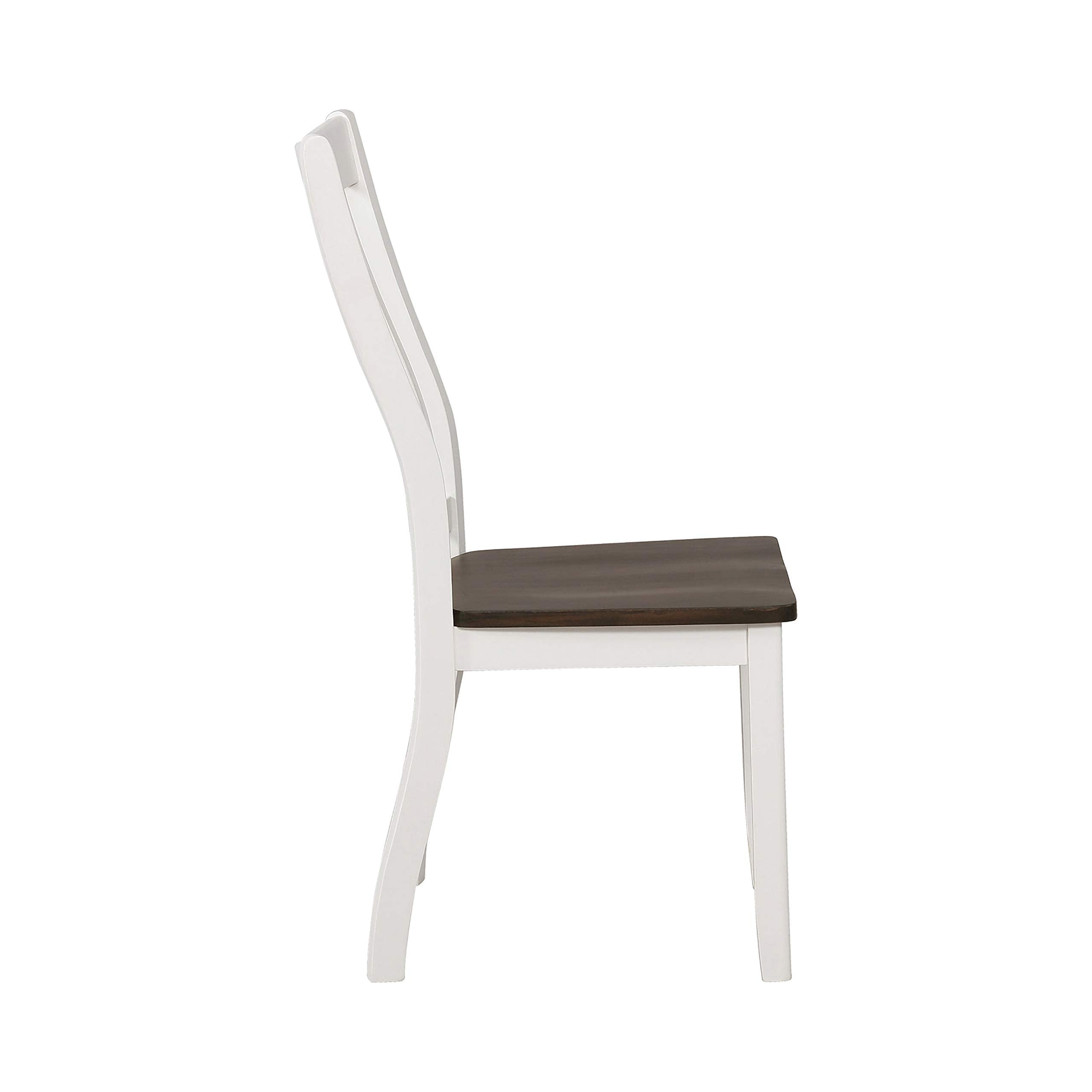 Coaster Home Furnishings Kingman Slat Back Espresso and White (Set of 2) Dining Chair (109542)