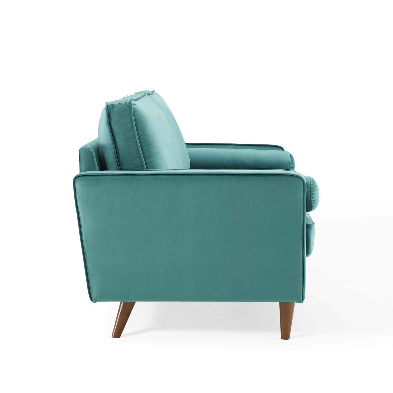 Modway Eei-3764-Tea Valour Performance Velvet Sofa, Teal