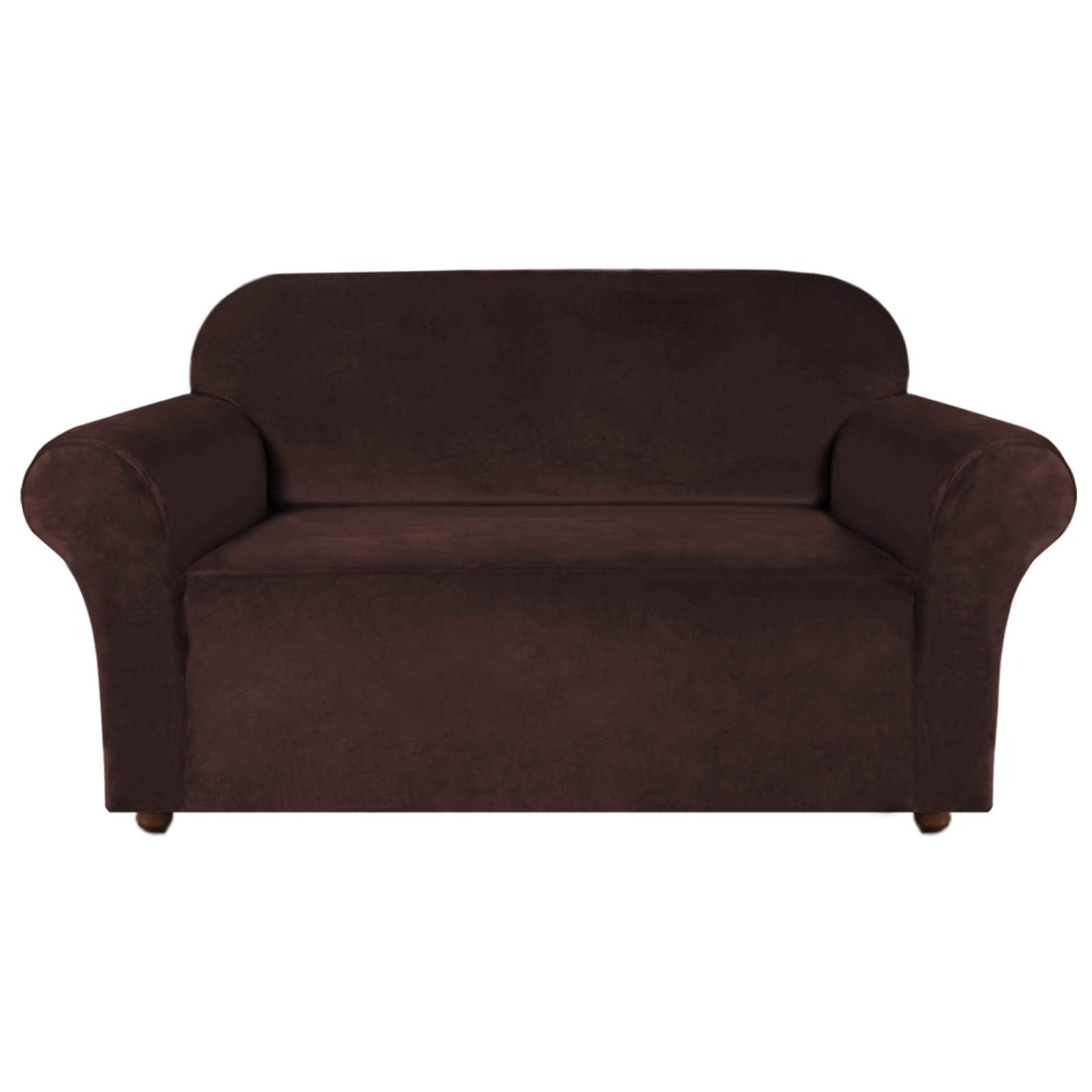 Turquoize Velvet Loveseat Covers Stretch Love Seat Couch Covers For 2 Cushion Couch Velvet Sofa Cover With Non Slip Elastic Bott