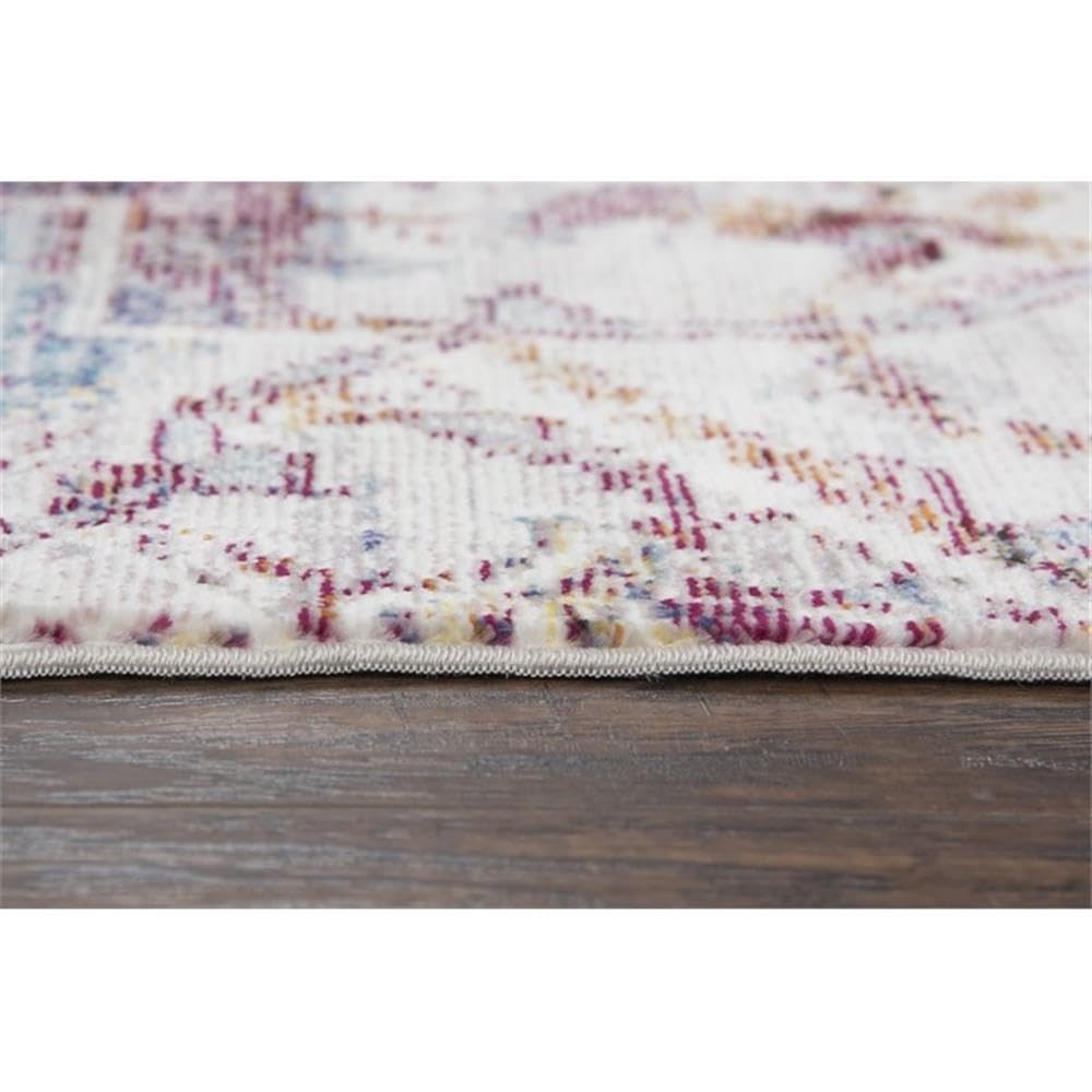 Rizzy Home Alora Decor Morocco 5' X 7' Vine/Diamond Cream/Blue/Rust/Gold Area Rug