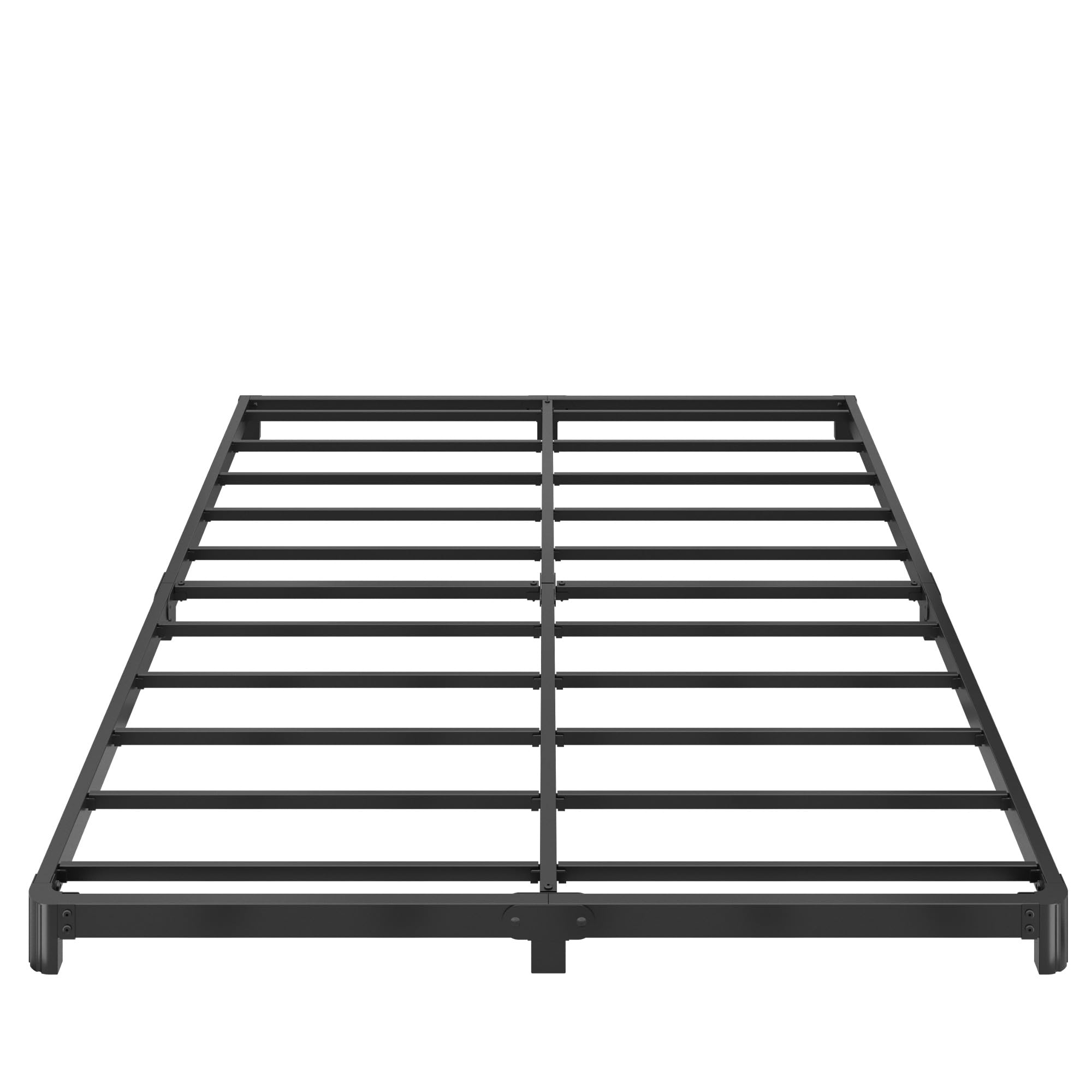 Yicensen 4 Inch Full Bed Frame Low Profile No Box Spring Needed, Heavy Duty Full Size Metal Platform Bed Frame With Rounded Corn