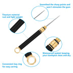Qlfecle Titanium Toothpick Holder, Portable 3 Pcs Metal Toothpicks For Teeth, Mini Reusable Stainless Steel Toothpick Pocket Too