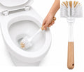 VORTEXA Toilet Cleaning Brush with Wooden Handle, Durable Hard Bristles for Deep Cleaning Toilet Bowl, Bathroom Tiles, Wash Basi