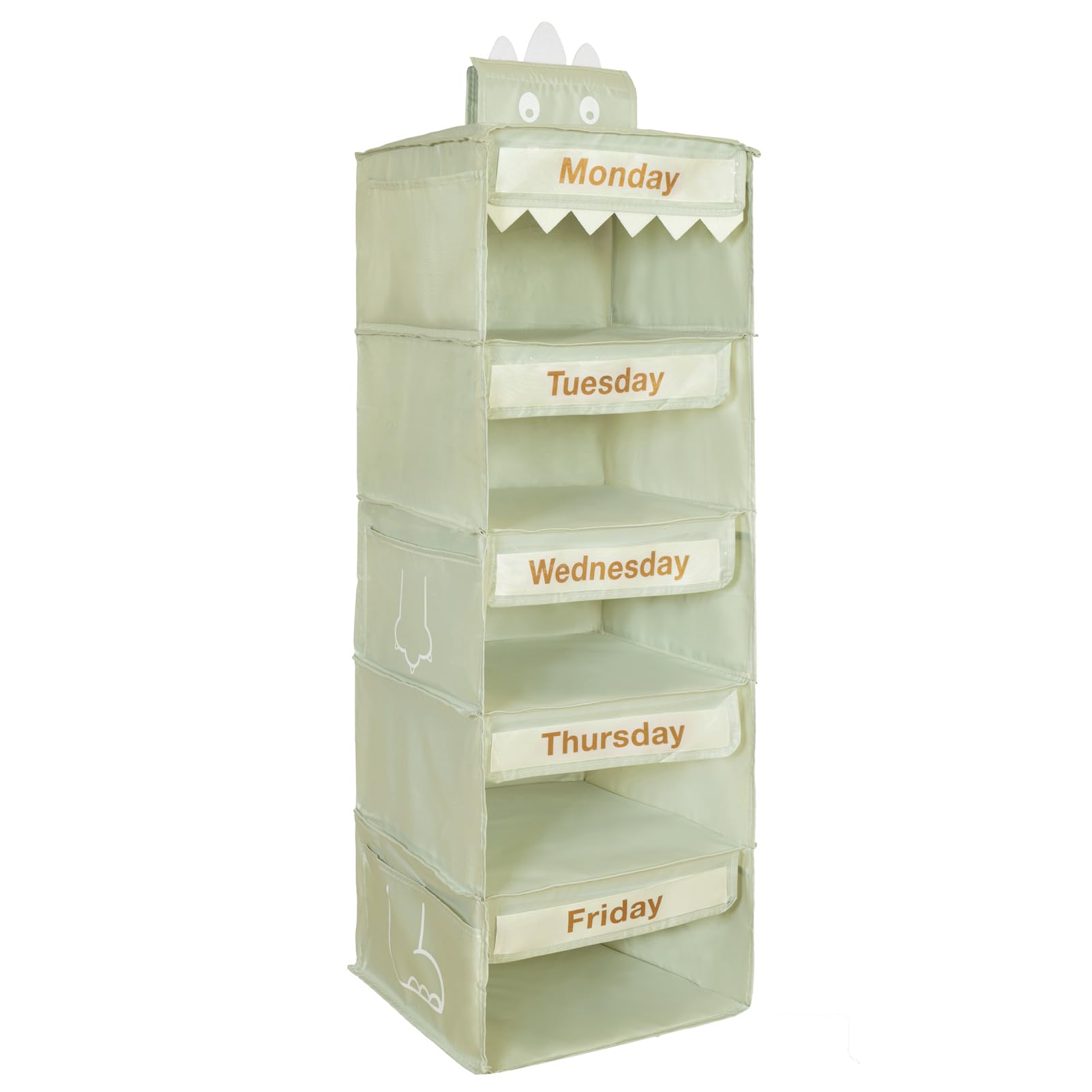 DoveeDosa Weekly Clothes Organizer for Kids-Day of The Week Clothes Organizer for Kids-Kids Daily Clothes Organizer-Monday Frida