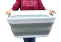 SAMMART Set of 2-41L(10.8 Gallon) Collapsible Plastic Laundry Basket-Pop Up Storage Container-Portable Washing Tub-Space Saving 