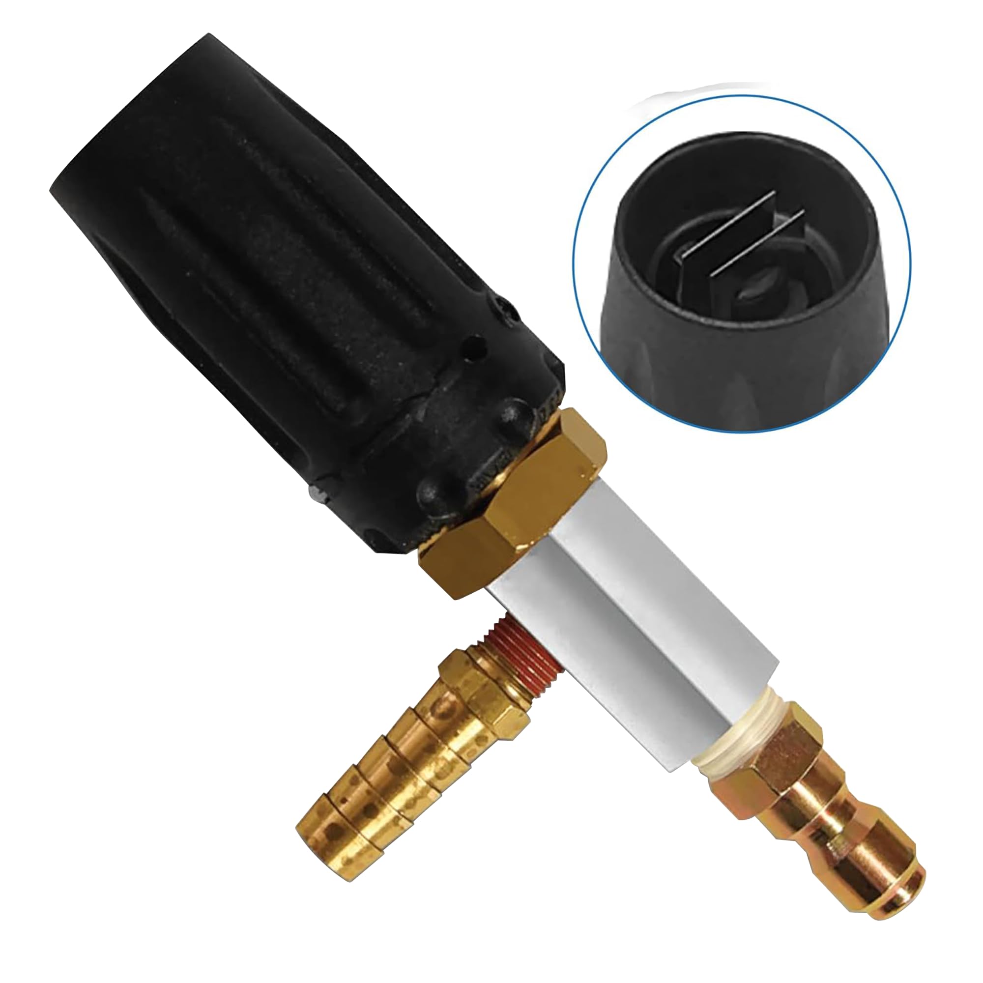 X-Jet M5 Nozzle Only #13 - Adjustable Long-Range External Injection Pressure Washing - From 0 To 60 Degree Spray Pattern - Repla