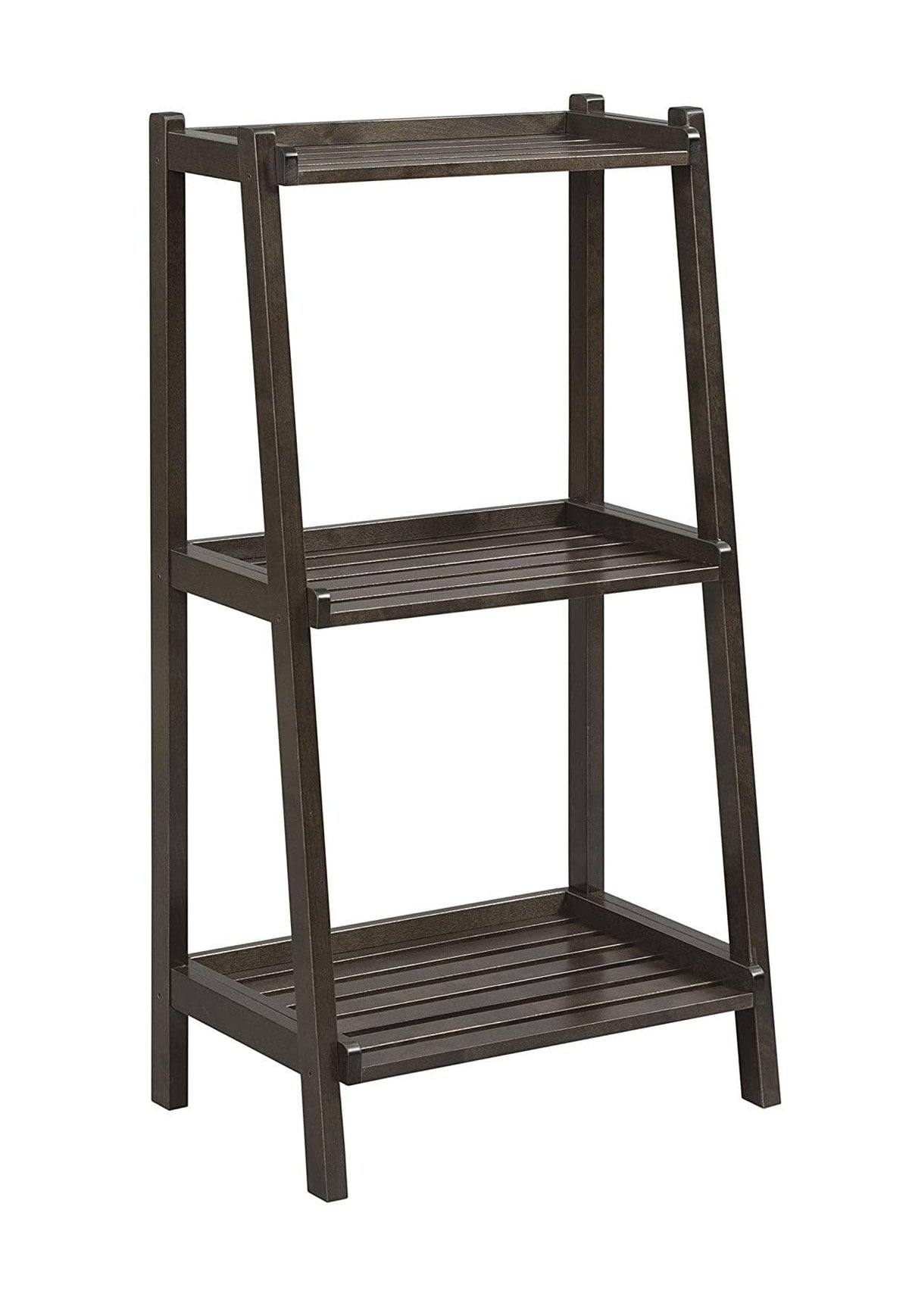 HomeRoots 42' Bookcase with 3 Shelves in Espresso