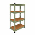 Bonkaso Adjustable 4Shelf Metal Storage Rack | HeavyDuty Steel Boltless Rivet Utility Shelving Unit For Garage, Kitchen & Offi