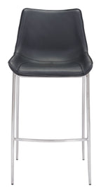 Magnus Bar Chair (Set of 2) Black & Silver