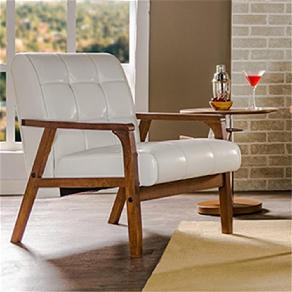 Baxton Studio Mid-Century Masterpieces Club Chair, White (Togo CC-109-545)