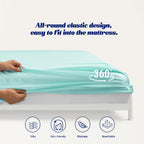 Mr&Hm Satin Fitted Sheet Queen Size, Silky Bottom Sheet With Elastic Corner Straps, Deep Pocket Up To 15 Inch, No More Slipping