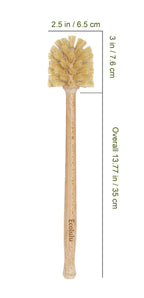 Ecolulu Eco Friendly Toilet Brush, 2 Pack Wood Toilet Brush Made Of Beechwood, Strong Hemp Bristles With 360 Cleaning Power, Bio