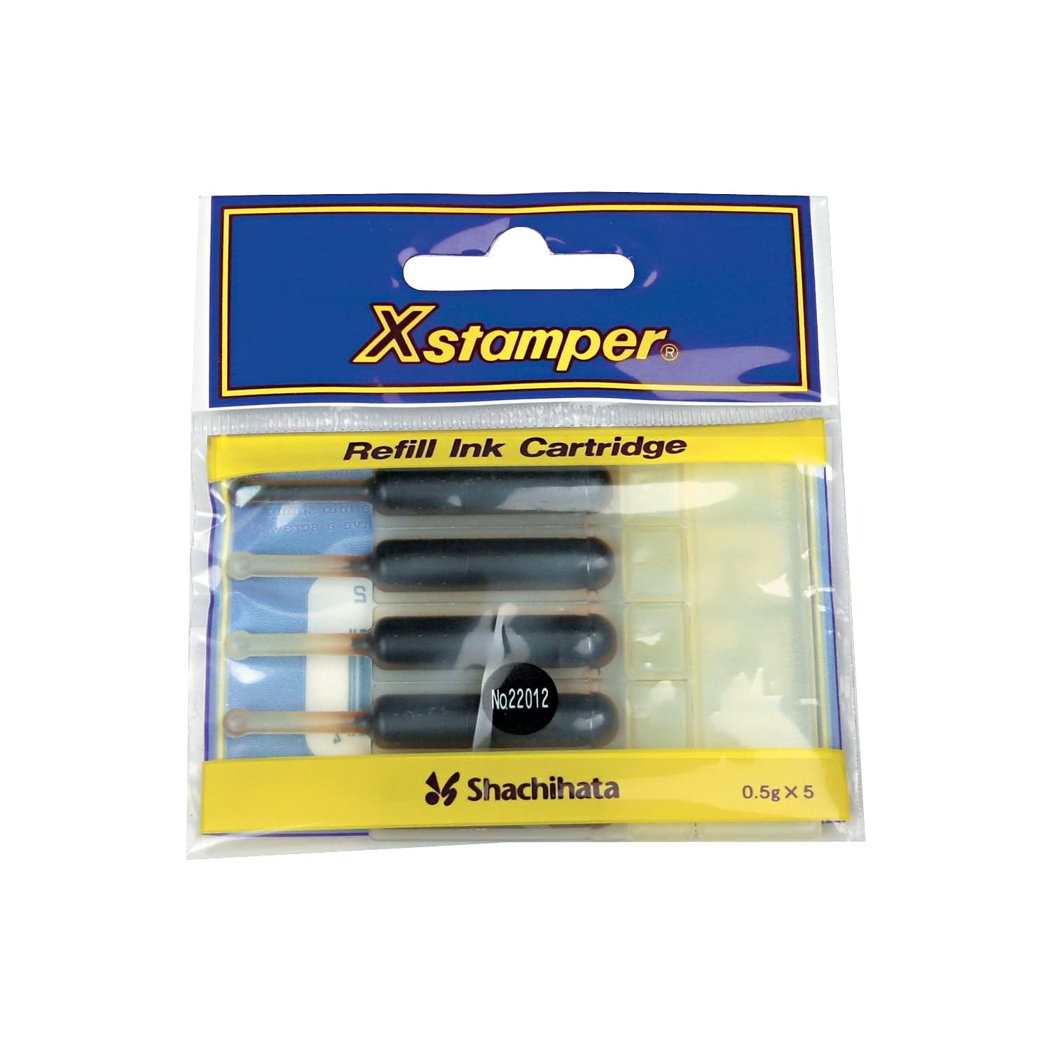Shachihata, Inc 22012 Refill Ink Cartridges, 5/Pk, Black