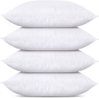 Utopia Bedding Throw Pillows (Set Of 4, White), 12 X 24 Inches Pillows For Sofa, Bed And Couch Decorative Stuffer Pillows