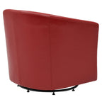 New Pacific Direct Hayden Swivel Bonded Leather Char Accent Chairs, Red