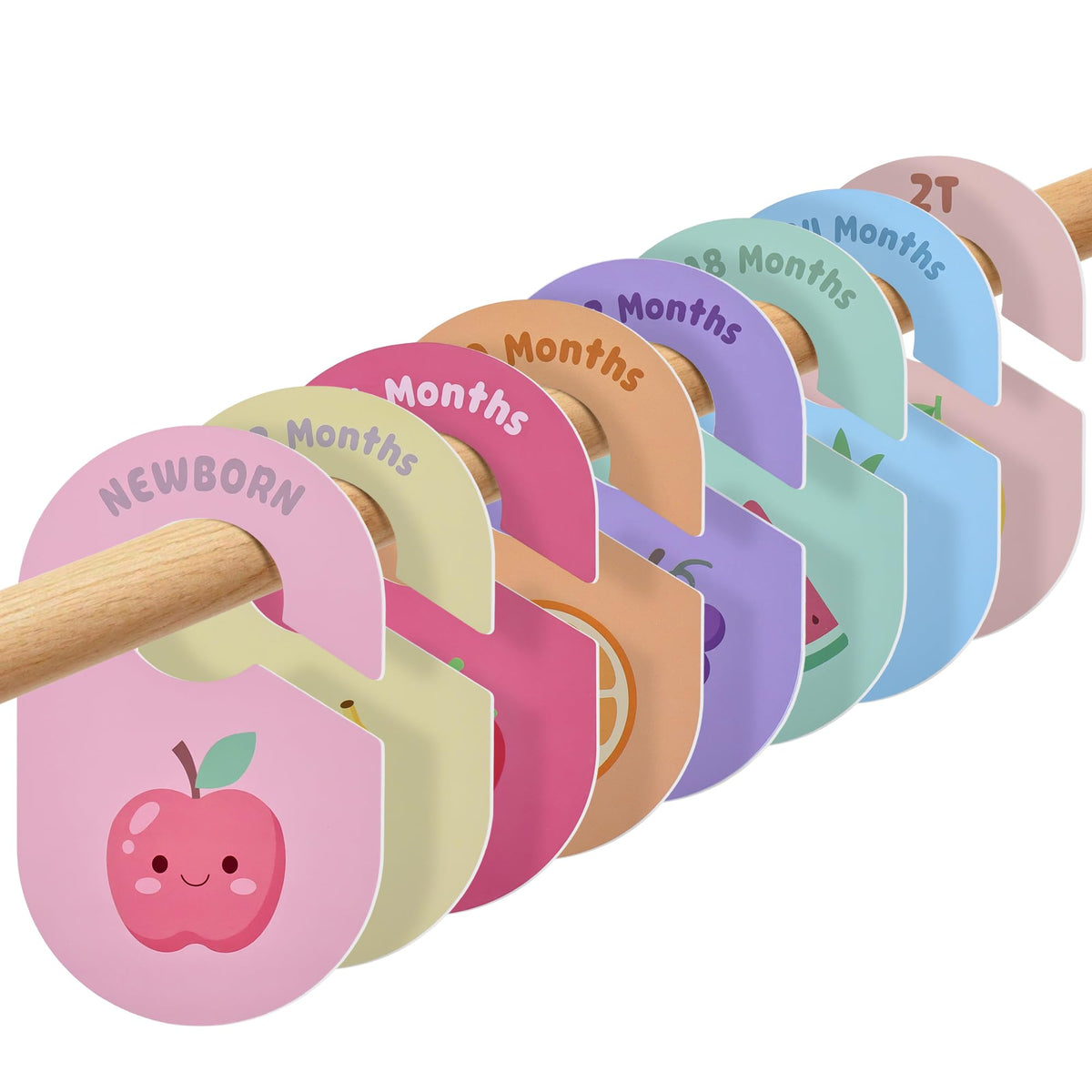 8 PCS Baby Closet Dividers, Nursery Clothes Organizer for Newborn to 2T