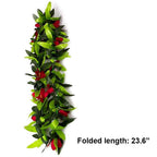 Hawaiian Leis Hawaii Luau Tropical Flower Leaf Leis Wreath Women Green Leaves Dance Garland Floral Necklace For Summer Beach Wed