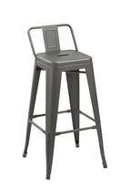 Neos Modern Furniture Gunmetal 30" Metal Barstool with Backrests Set of 4