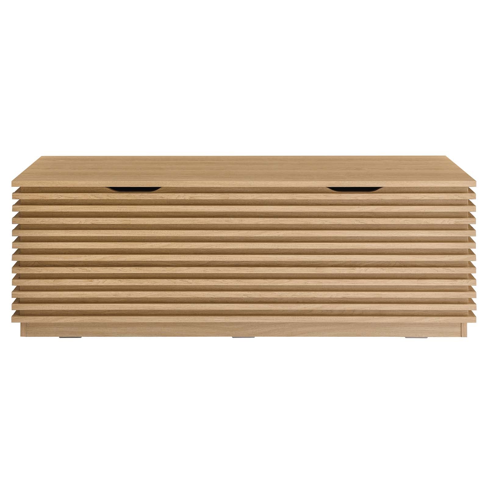 Modway Render 47&Quot; Wood Grain Storage Bench In Oak