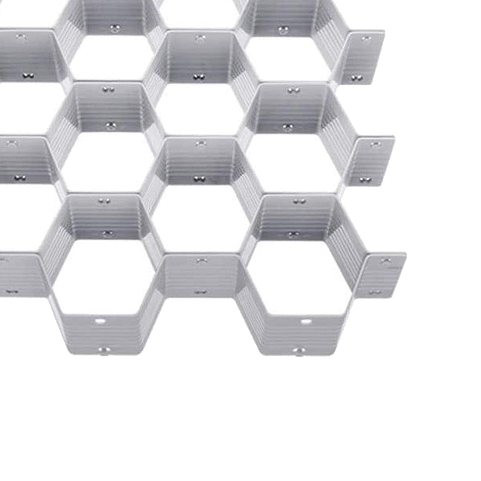 Losa Honeycomb Closet Cabinet Sock Underwear Drawer Divider Organizer Grey