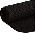 STAR WORK Non Slip Shower Bathtub Soft Foam Rug, Bathtub Mat with Drain Holes, Suction Cups (43 cm X 91 cm) (Black)