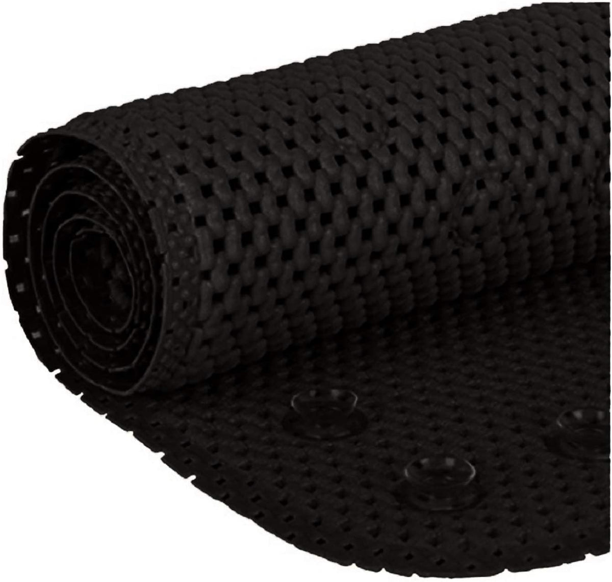 STAR WORK Non Slip Shower Bathtub Soft Foam Rug, Bathtub Mat with Drain Holes, Suction Cups (43 cm X 91 cm) (Black)
