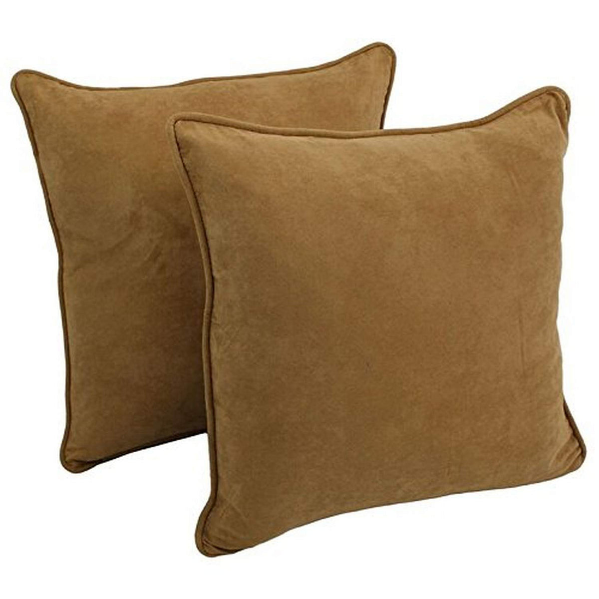 Blazing Needles Corded Microsuede Floor Pillows (Set of 2), 25&quot;, Camel