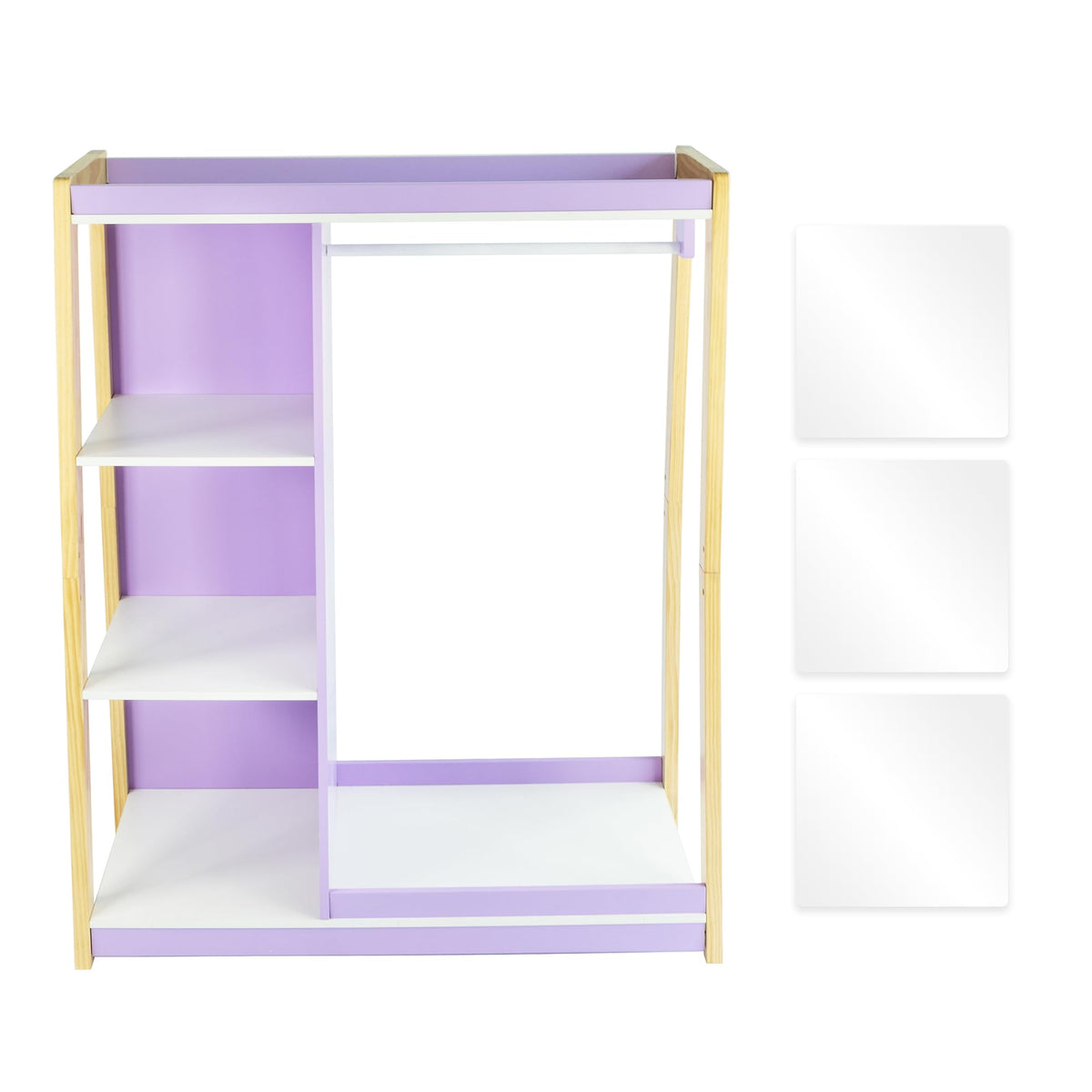 Humble Crew Kids Dress Up Closet with Mirror, Costume Storage and Shelves