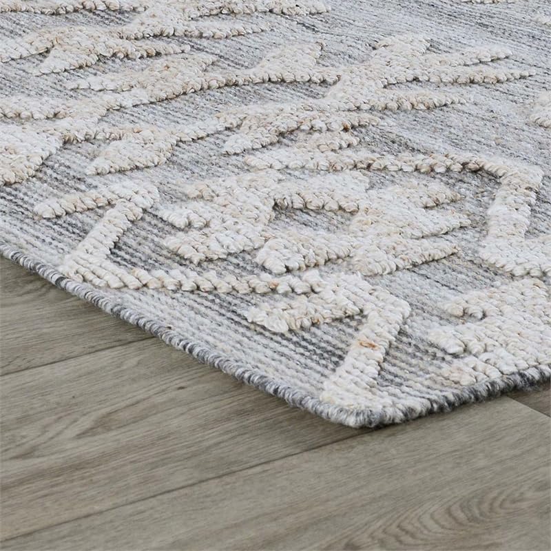 Kosas Home Hoeft 30 X 96 Transitional Polyester Fabric Area Rug In Gray