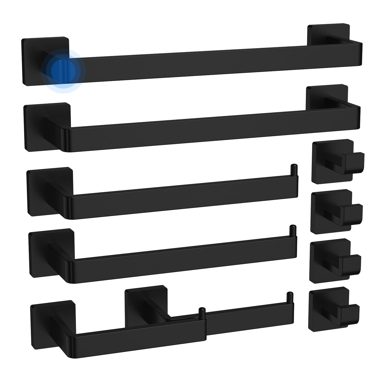 LFBA Toilet Paper Holder Collision Avoidance Towel Racks for Bathroom Thickened Material 304 Stainless Steel Towel Bar 10-Piece 