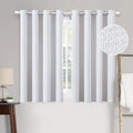 Miulee Linen Texture Full Blackout Curtain For Living Room Darkening,Thermal Insulated Grommet Curtain For Bedroom,Room Darkening Curtains For Kitchen,52X54 Inch Length 2 Panels Greyish White