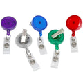 Specialist Id 25 Pack Translucent Retractable Badge Reels With Alligator Swivel Clip - Colorful Badge Holder Blanks With Swivel