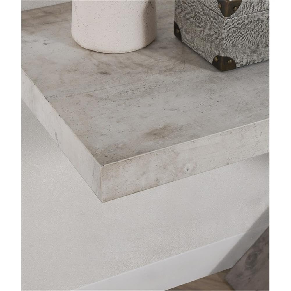 Kosas Home Durant Transitional Wood Console Table in Antique White/Corsican Gray