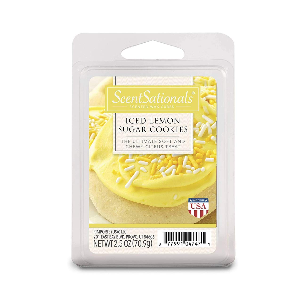 Scentsationals Scented Wax Cubes - Iced Lemon Sugar Cookies - Fragrance Wax Melts Pack, Electric Home Warmer Tart, Wickless Cand
