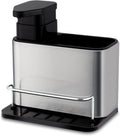 IndusBay Kitchen Sink Caddy with Liquid Soap Dispenser Lightweight and Sturdy  NonSlip Base  Simple Water Drainage System  E