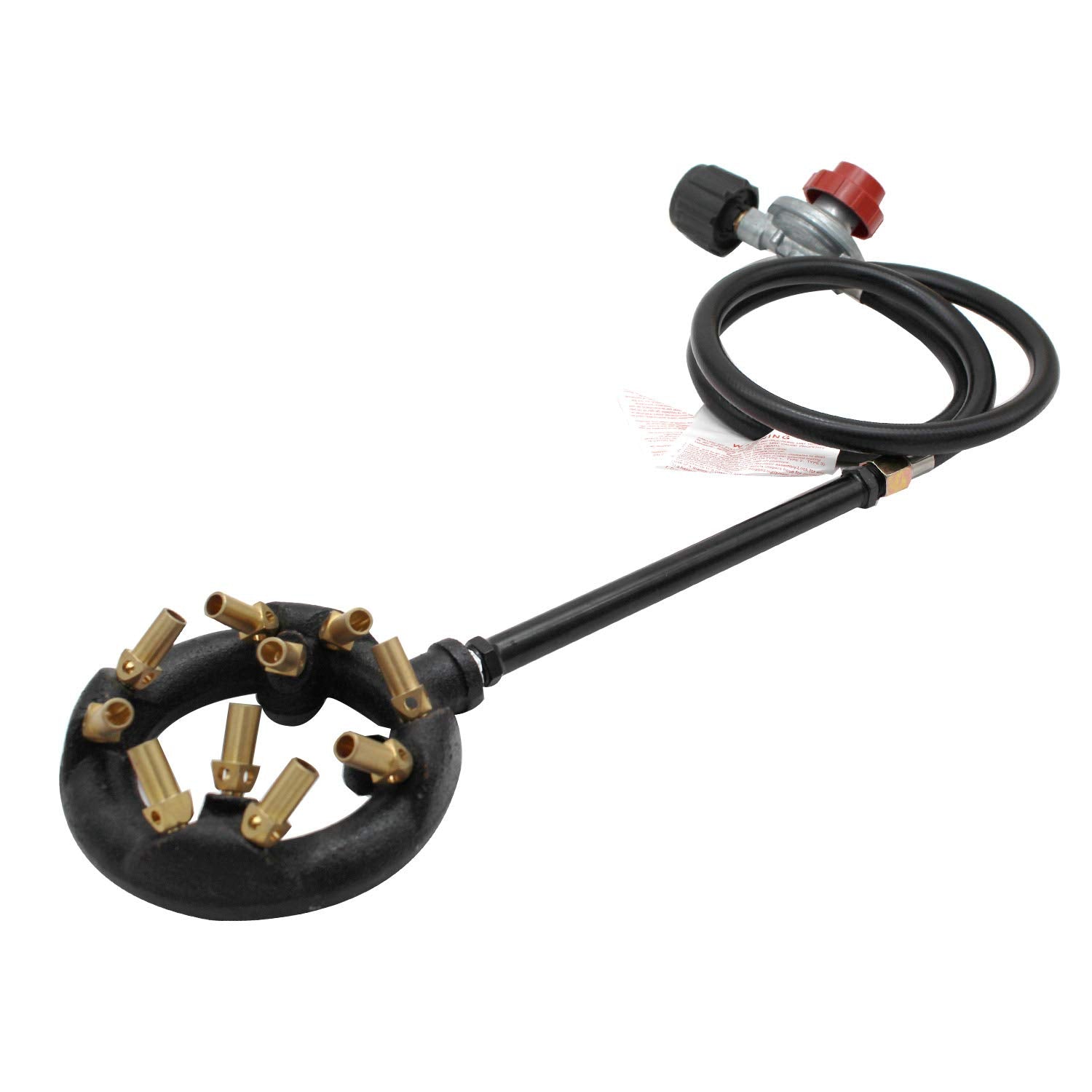 ?????????? 10 Jets Homemade Cast Iron Burner Assembly Flame Control System 41000 Btu With High Pressure Regulator With Hose Diy