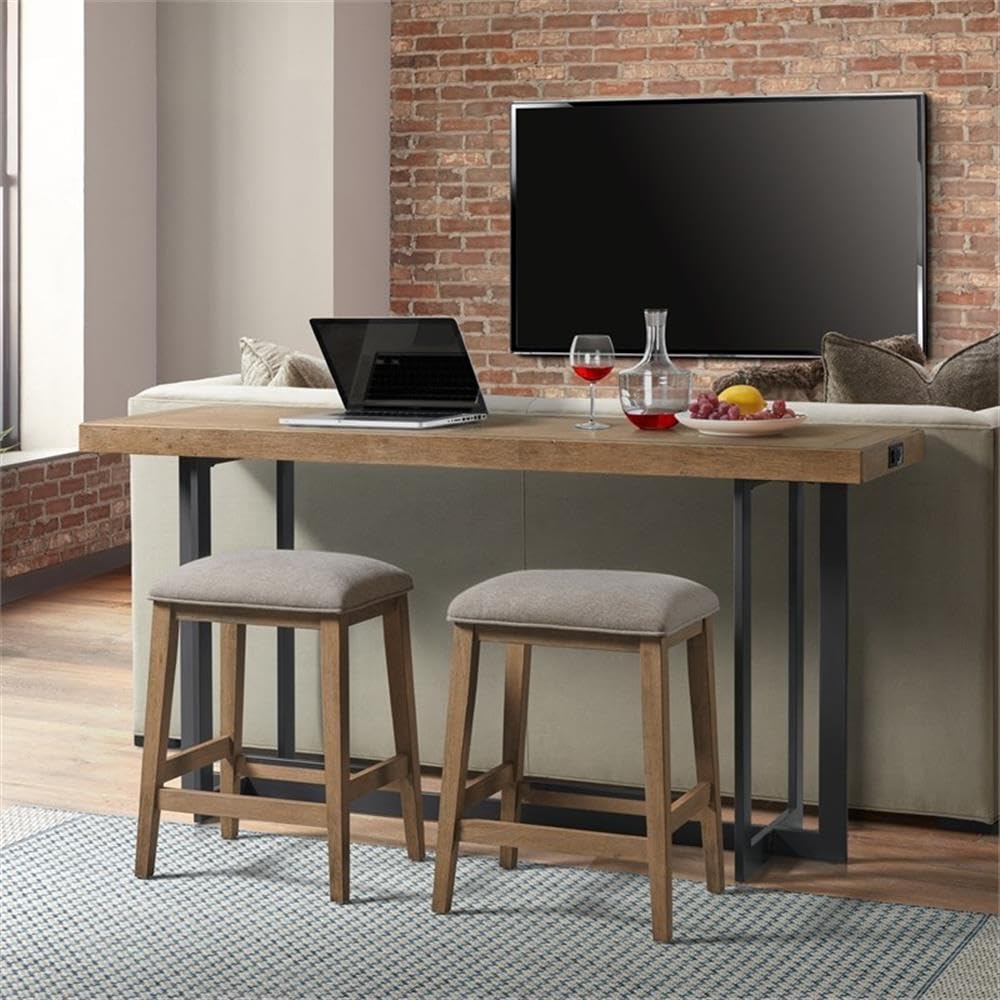 Intercon Eden Backless Barstool, Rustic Dune, Set of 2
