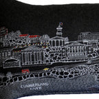 HomeRoots Grey 45' Black Nashville Nighttime Skyline Lumbar Decorative Pillow