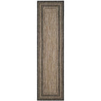 Safavieh Courtyard Collection 2'3' X 6'7' Natural / Black Cy8475 Indoor-Outdoor Waterproof Easy-Cleaning Patio Backyard Mudroom Runner-Rug