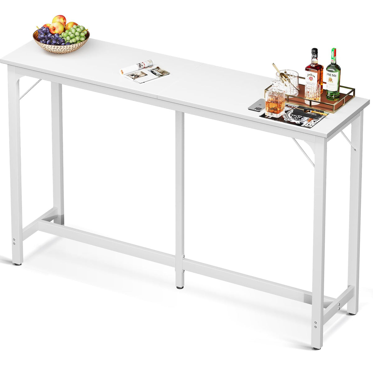 Odk 63 Inch Bar Table, Bar Height Pub Table, Counter Height Bar Table, Rectangular High Top Kitchen & Dining Counter Tables With