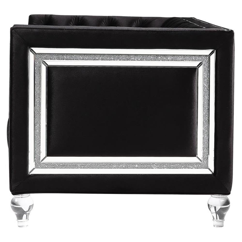 Heibero Velvet Tufted Loveseat - Thumbnail 3