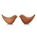 NIRMAN Acacia Wood Bird Statues Set Home D  cor Bird Sculpture for Living Room, Bathroom, Office Modern Style Birds Decorative O