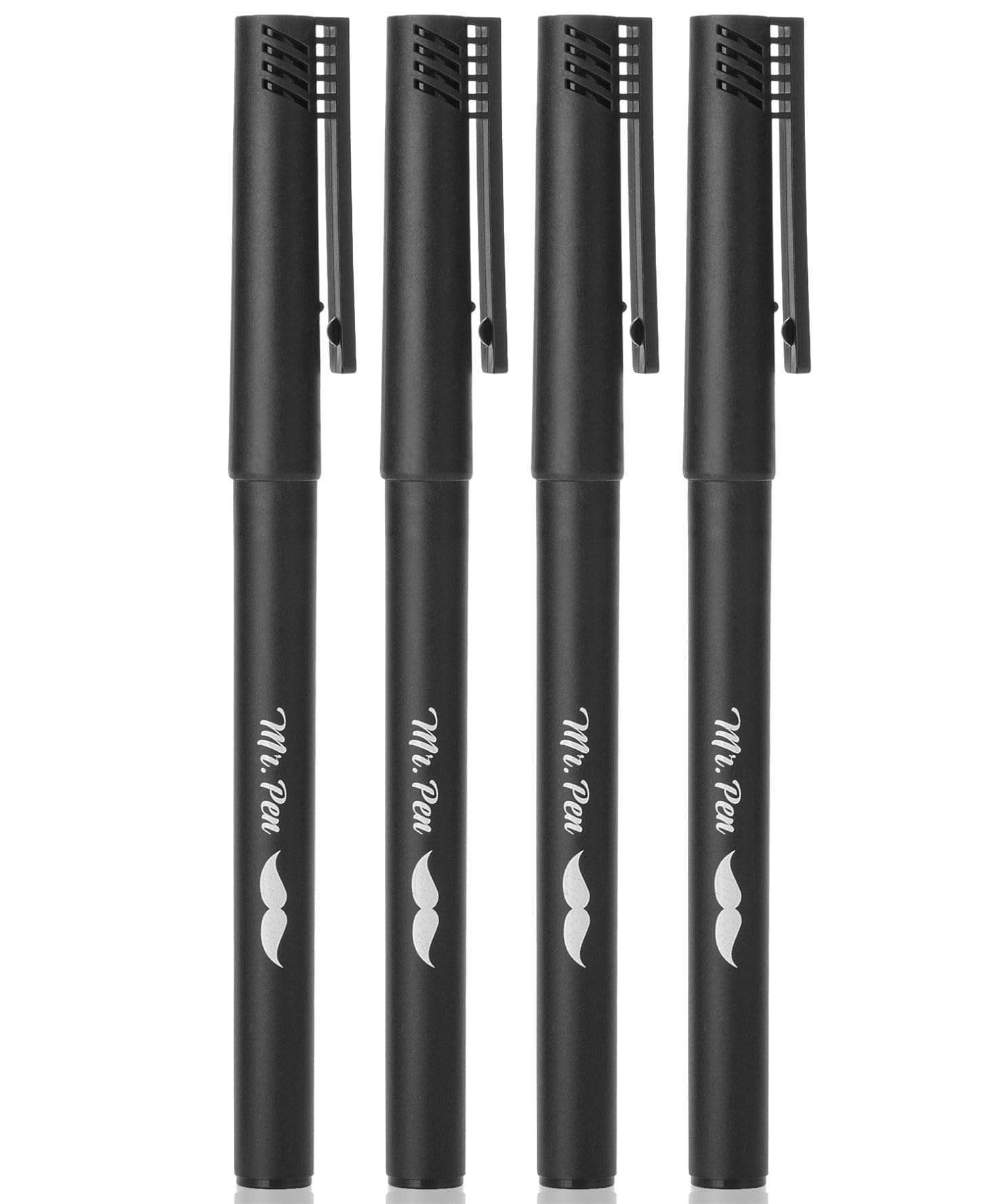 Mr. Pen- Black Fineliner Pens, 4 Pack, 0.5Mm Fine Point Pens,Marker Pen For Transparent Sticky Notes, Fine Tip Markers, Fine Lin