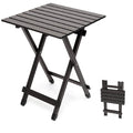 Sunnyfeel Folding Camping Table - Lightweight Aluminum Portable Picnic Table, 18.5X18.5X24.5 Inch For Cooking, Beach, Hiking, Travel, Fishing, Bbq, Indoor Outdoor Small Foldable Camp Tables