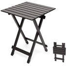 Sunnyfeel Folding Camping Table - Lightweight Aluminum Portable Picnic Table, 18.5X18.5X24.5 Inch For Cooking, Beach, Hiking, Travel, Fishing, Bbq, Indoor Outdoor Small Foldable Camp Tables