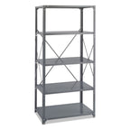 Safco 6267 Commercial Steel Shelving Unit Five-Shelf 36W X 24D X 75H Dark Gray (Saf6267)