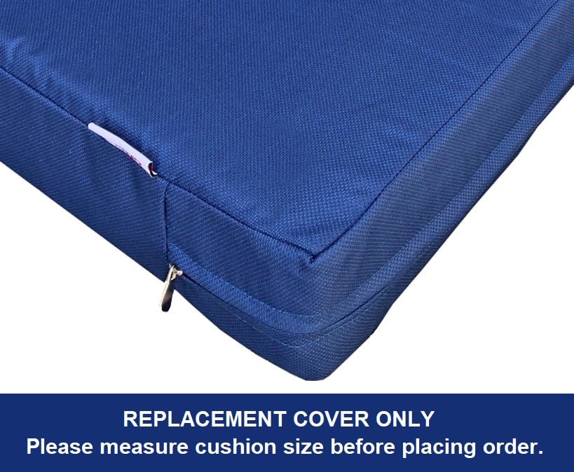 Qqbed 2 Pack Outdoor Patio Chair Pillow Seat Water-Resistant Cushion Covers In Navy Color 23'X23'X5' - Replacement Covers Onl