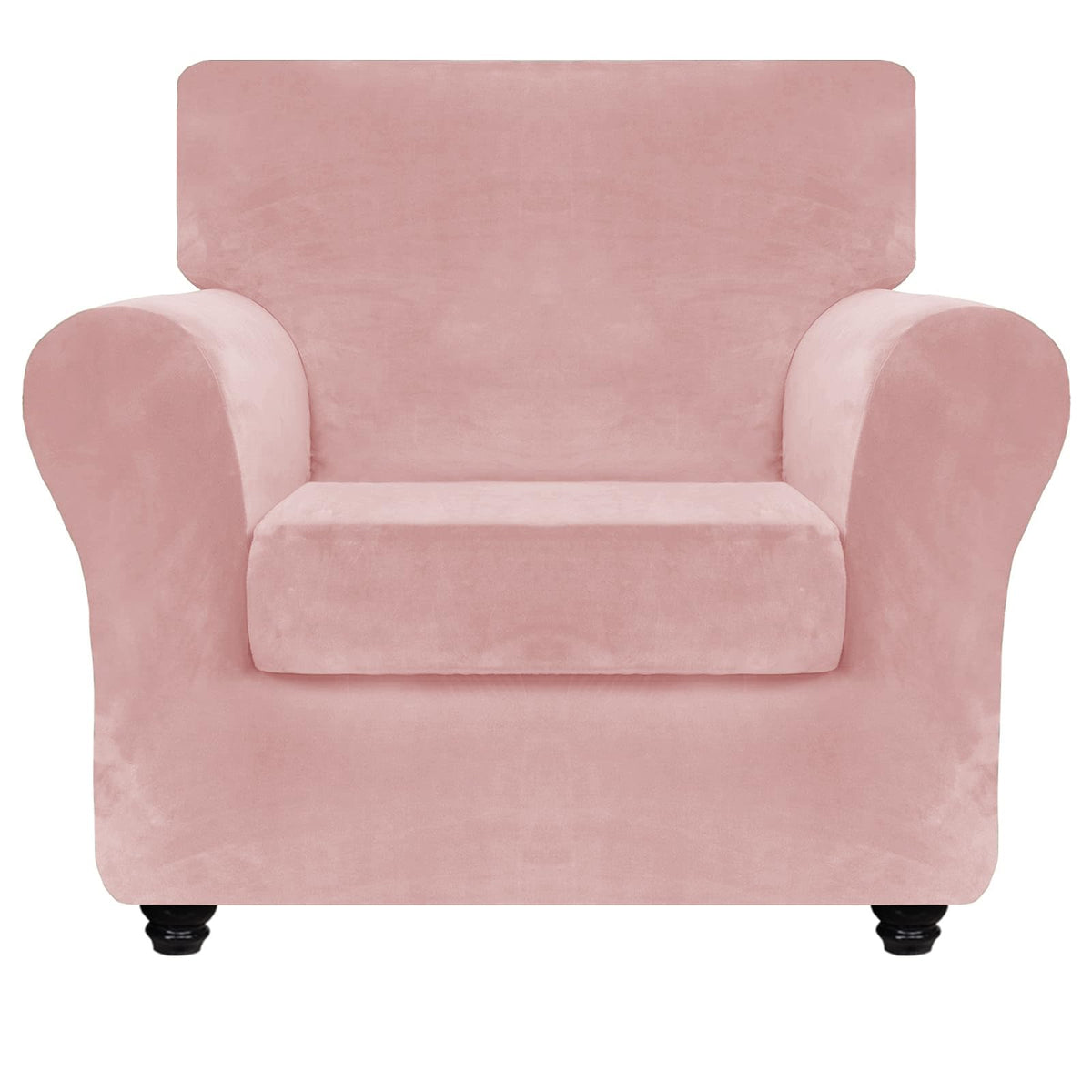 Znsayotx Luxury Velvet Chair Slipcovers With Arm 2 Piece Stretch Chair Covers For Living Room Thick Soft Armchair Slipcover Anti