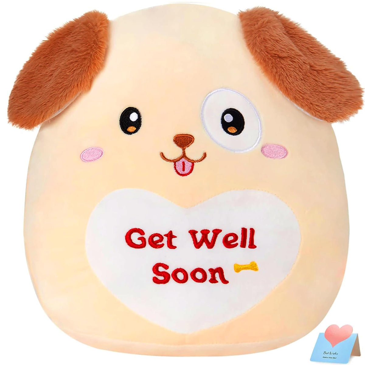 Wewill 12 Get Well Soon Puppy Soft Plush Pillow Cute Get Well Dog Stuffed Animal Toy Gifts For Toddler Kids Boys Girls