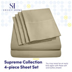 Twin Size Bed Sheets - 4 Piece 1500 Supreme Collection Fine Brushed Microfiber Deep Pocket Twin Sheet Set Bedding - 1 Extra Pillow Cases, Great Value, Twin, Sage